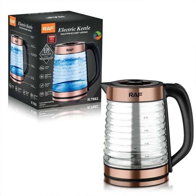 Bouilloire électrique en verre 2,2 L
