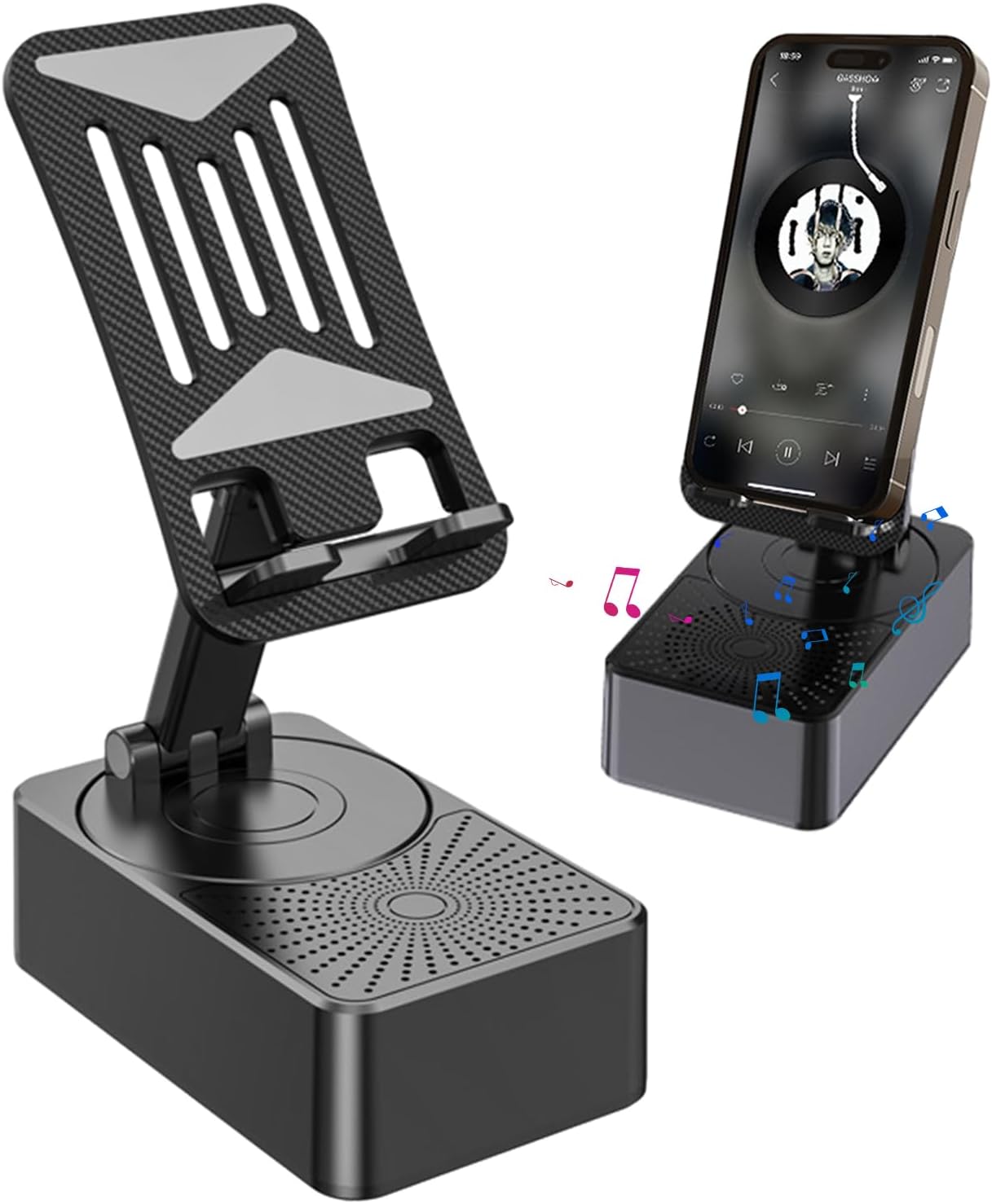 Support de téléphone 360° ,Semi Powerbank et haut parleur Bluetooth ,3-en-1