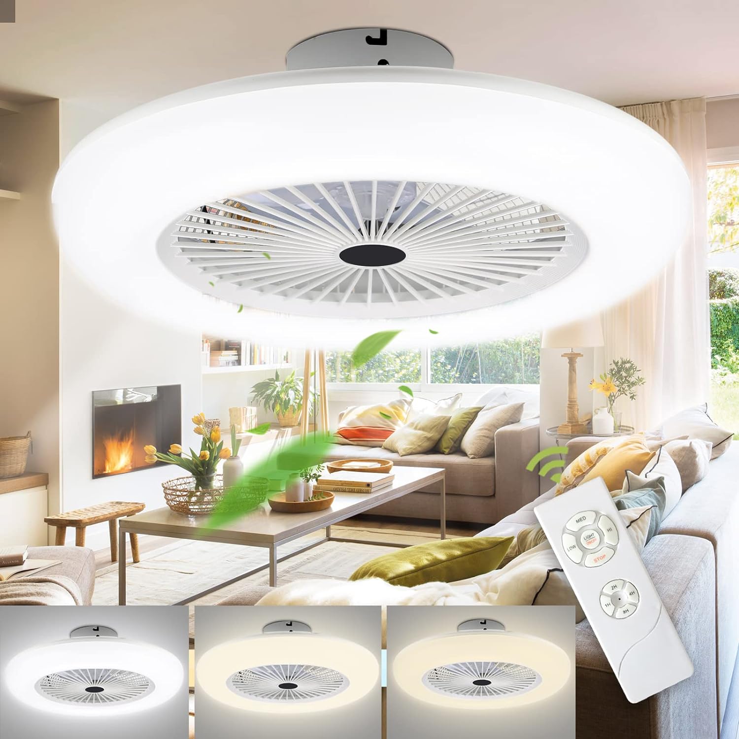 Mini ventilateur LED à rotation à 360°