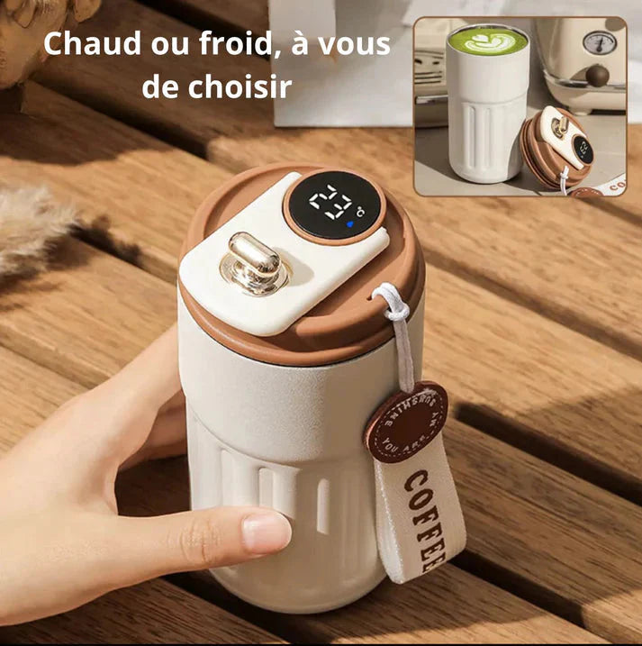 Thermos à café avec affichage de la température