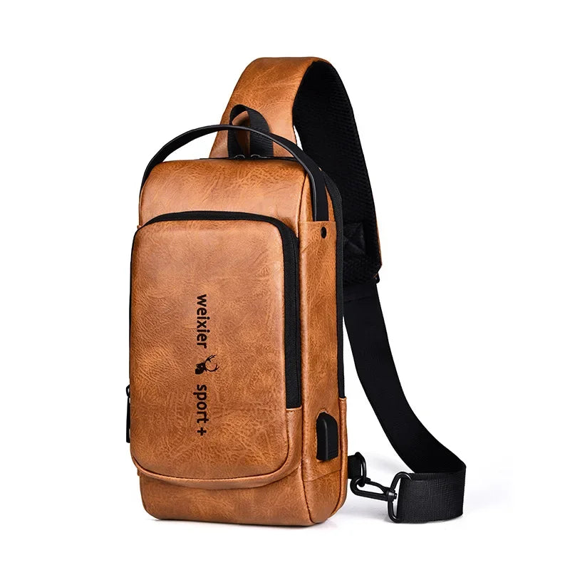 Sac à bandoulière avec Port de Chargement USB pour hommes