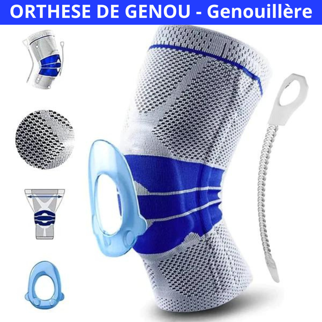 ORTHÈSE DE GENOU ET DE ROTULE REMBOURRÉE EN SILICONE ORIGINALE
