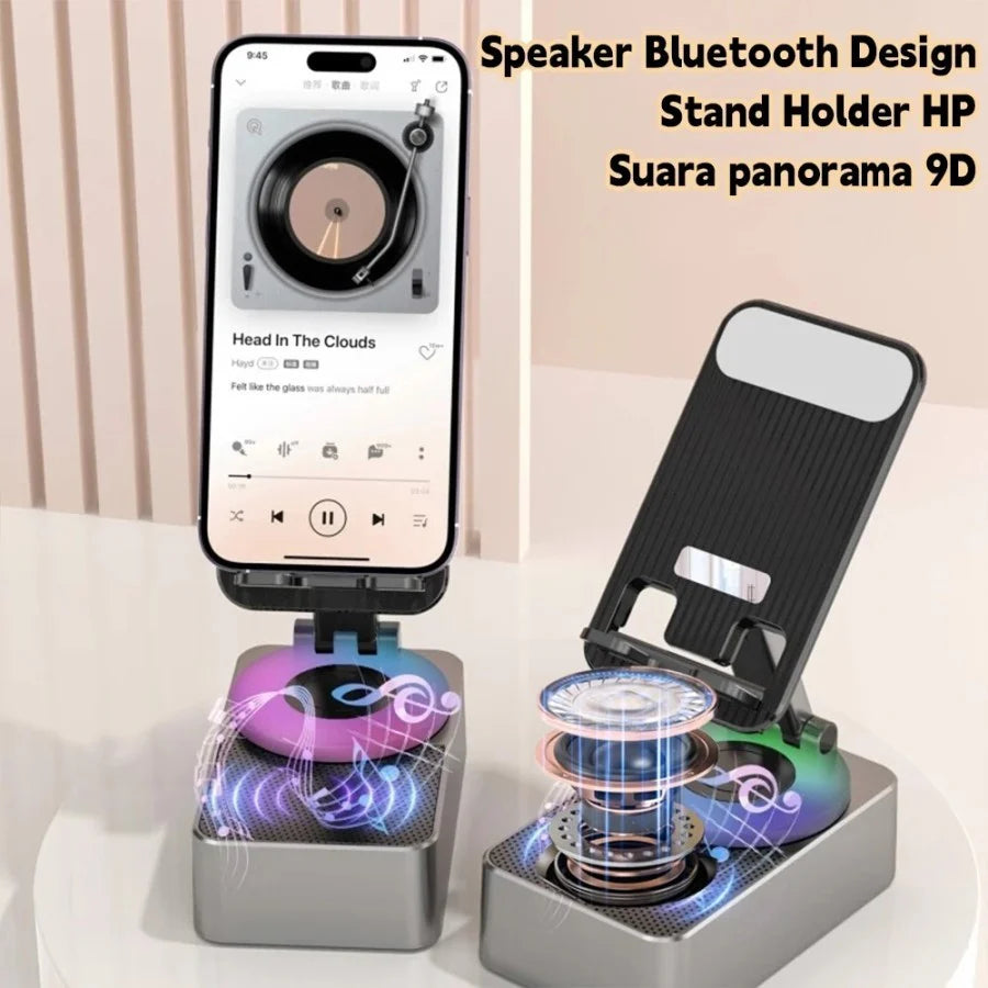 Support de téléphone 360° ,Semi Powerbank et haut parleur Bluetooth ,3-en-1