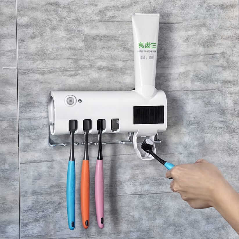 Distributeur Automatique de Dentifrice et Porte-Brosse à Dents Antibactérien ®
