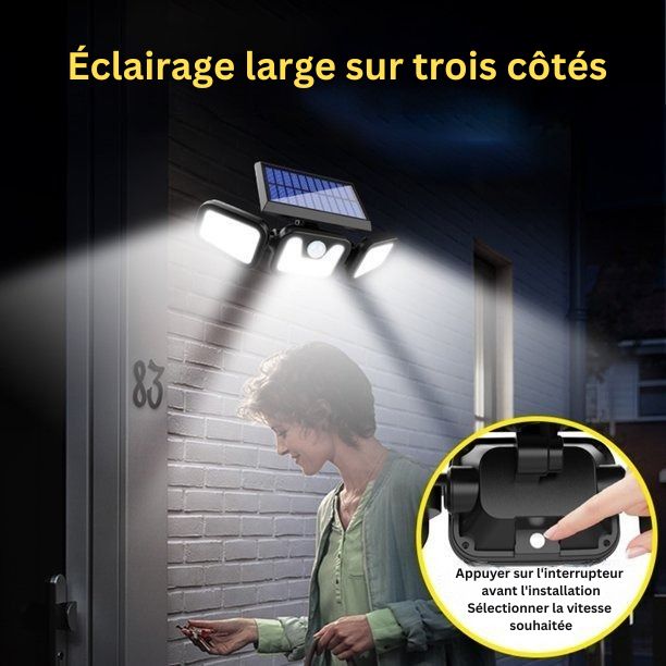 APPLIQUE SOLAIRE TRIPLE LED