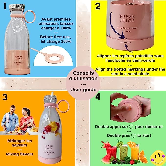 Mélangeur portatif de jus frais