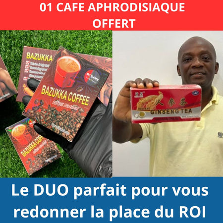 Ginseng thé naturel + Café aphro ou crème