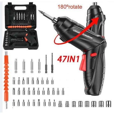 Tournevis Électrique Multifonctionnel Rechargeable - 47 Pièces