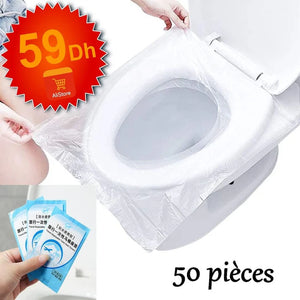 50Pcs Housses de Siège de Toilette Jetables