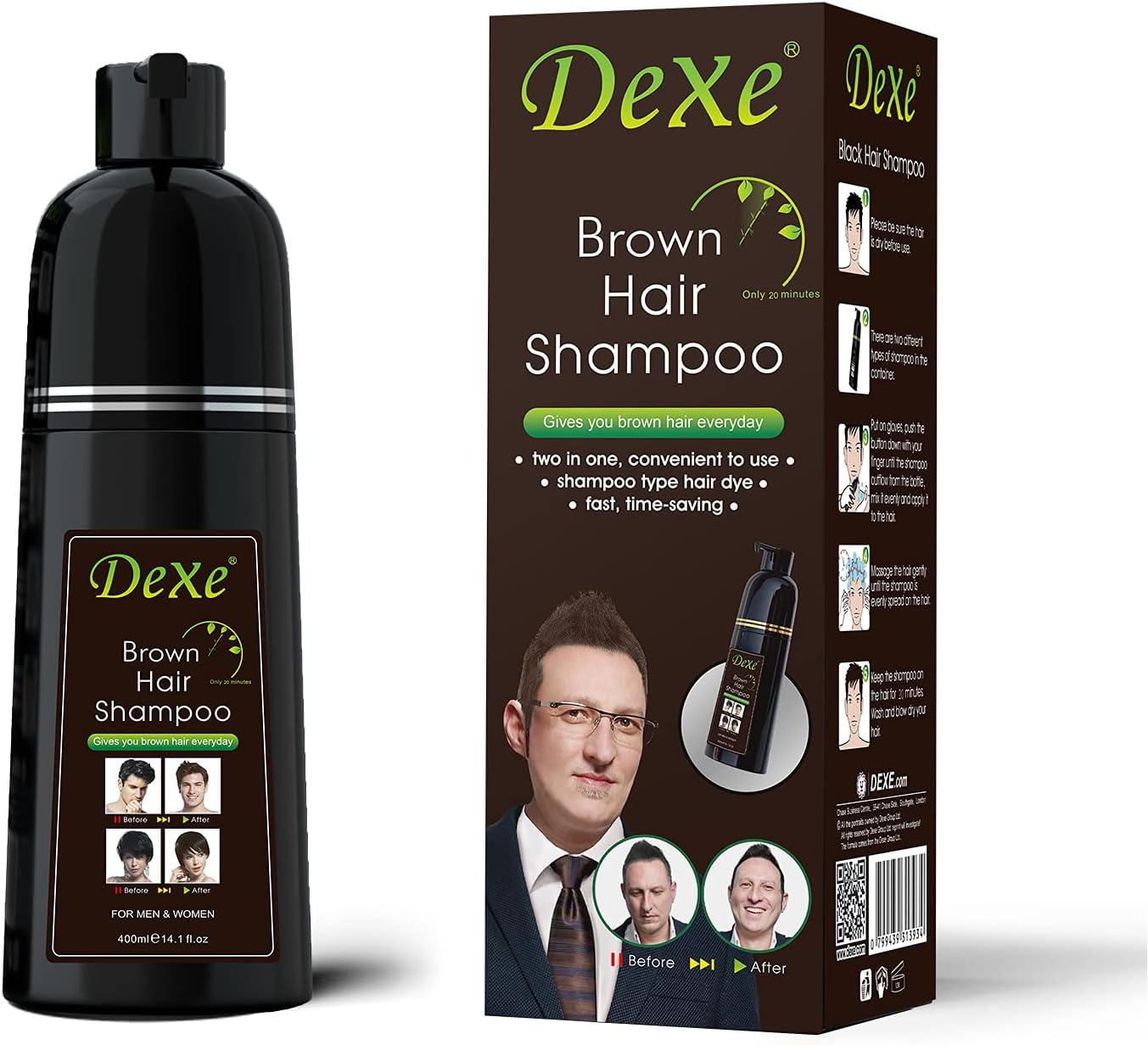 Shampoing colorant noirs Dexe