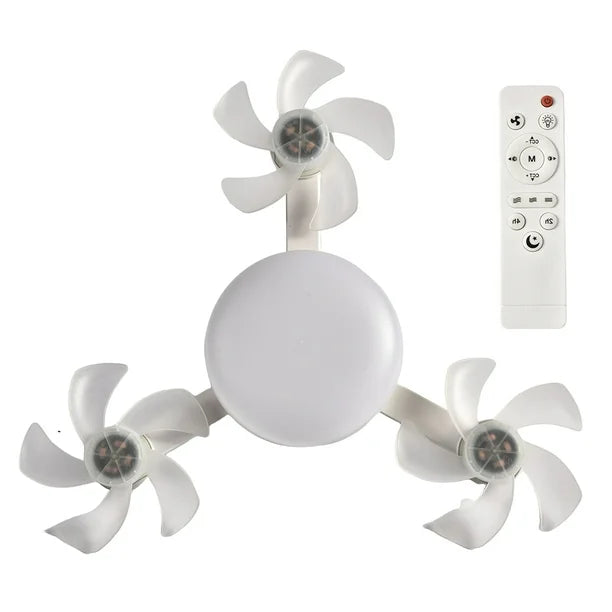 Ventilateur de plafond moderne avec éclairage intégré et design innovant
