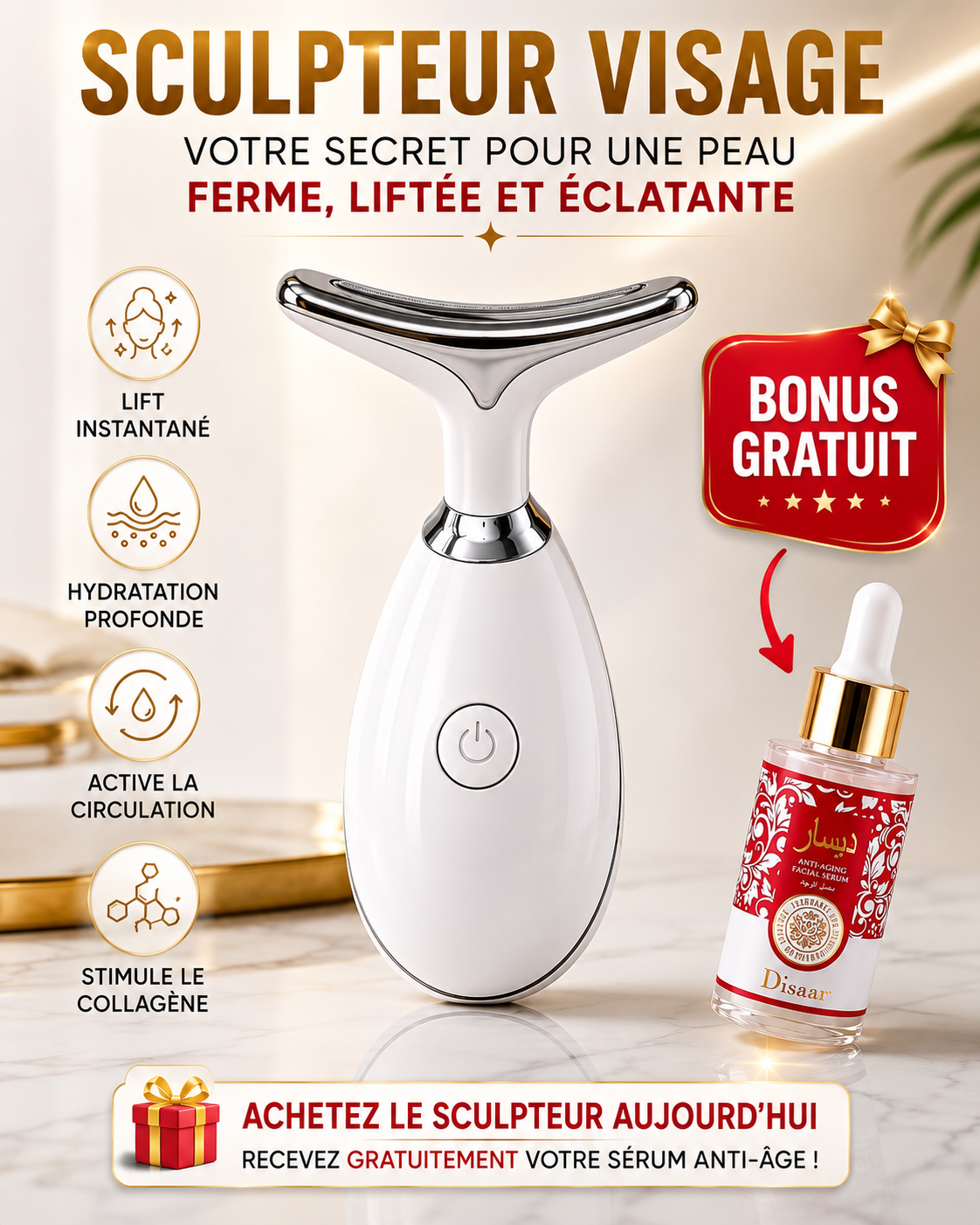 Sculpteur du Cou et visage + Serum gratuit