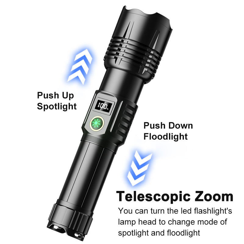 Lampe torche portable multifonctionnelle longue portée