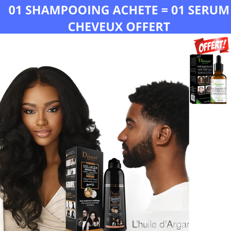 Shampooing Anti-Cheveux Blancs + Sérum pousse cheveux offert