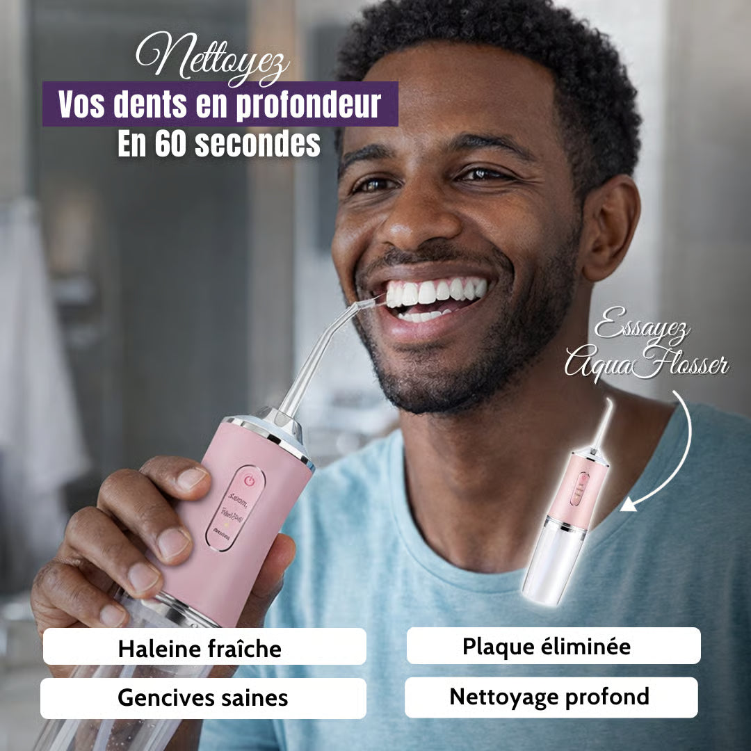 🦷 Hydropulseur Dentaire Électrique à Impulsion – Nettoyage en Profondeu
