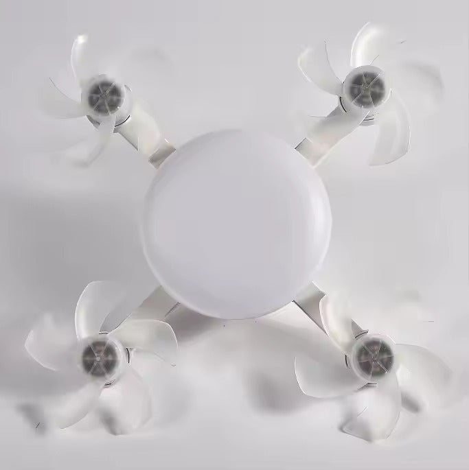 Ventilateur de plafond moderne avec éclairage intégré et design innovant