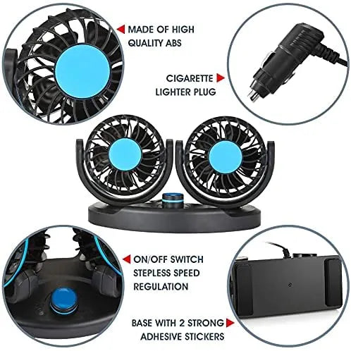 Mini Ventilateur Rotatif pour Voiture